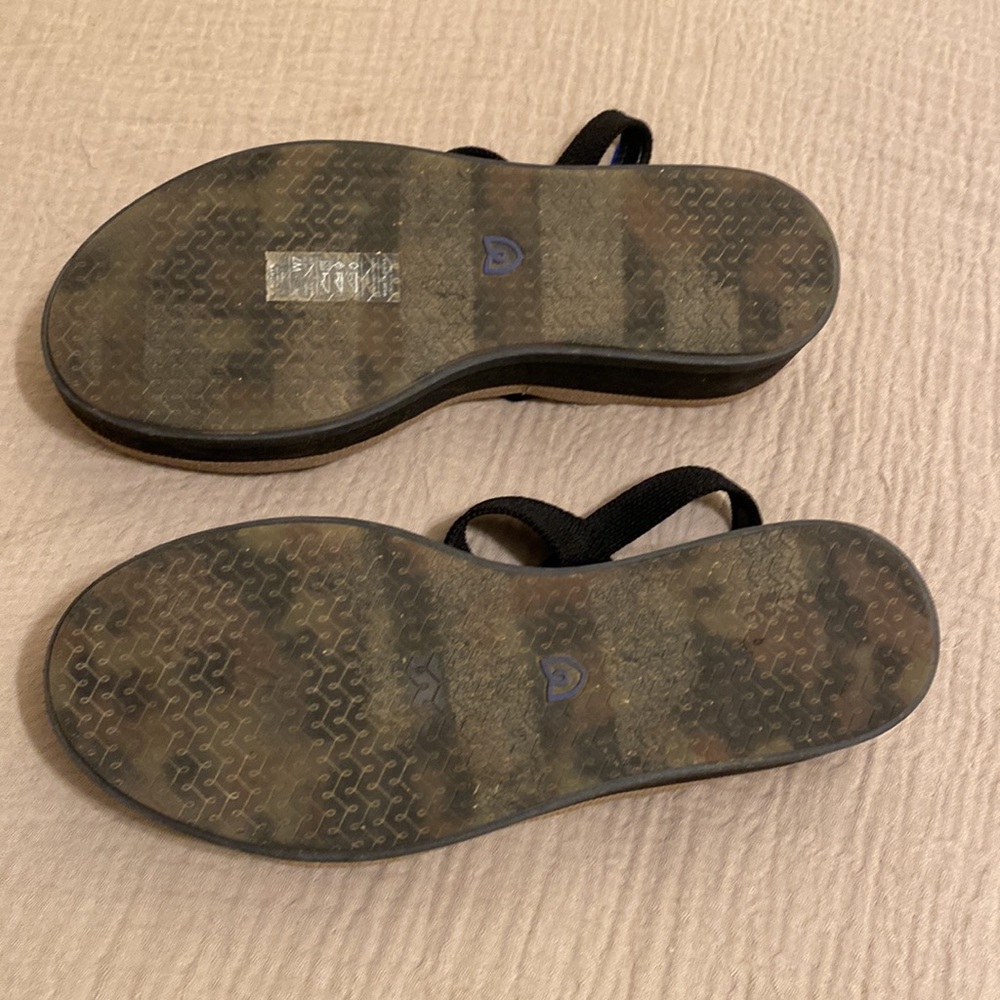 ROTHY’S Comfort Stretch Black & Tan Women's Slingback Sandals. Size 7 - Picture 5 of 7